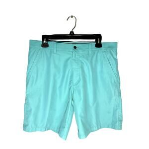 Callaway V Mens Flat Front Teal Blue 5-Pocket Golf Short Pant NWOT - Size 34W